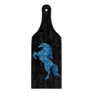 Blue Fire Unicorn Cutting Board