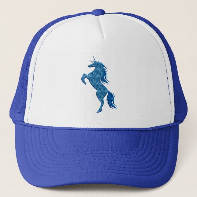 Blue Fire Unicorn Hat (Front)