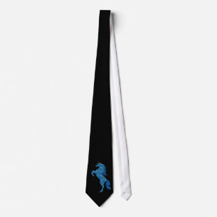 Blue Fire Unicorn Tie