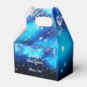 Blue Fireworks, Black, Sparkle, Sweet Sixteen, Favour Box
