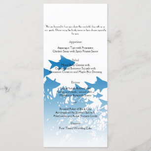 Blue Fish and Coral Wedding Menu