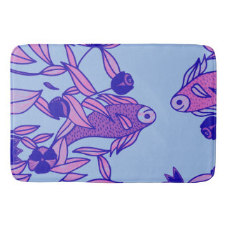 Blue Fish Bath Mat