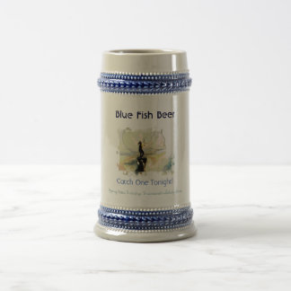 Blue Fish Beer Stein