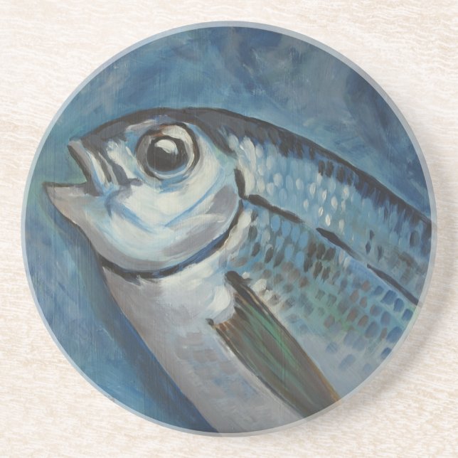 Blue Fish Coaster (Front)