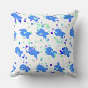 Blue Fish Cushion