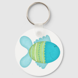 Blue Fish Keychain
