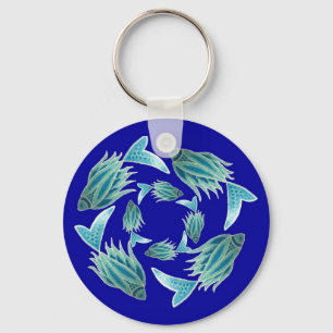 Blue Fish Keychain