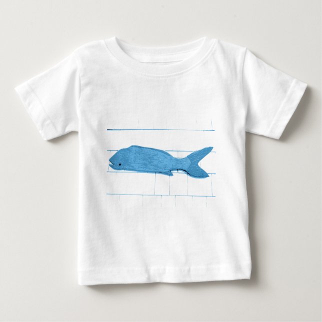 blue fish logo baby T-Shirt (Front)