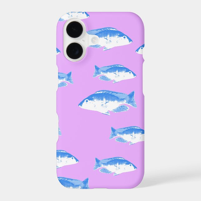Blue fish on lilac (Back)