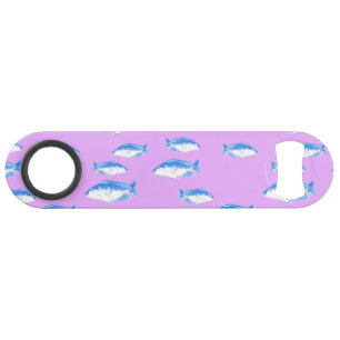 Blue fish on lilac