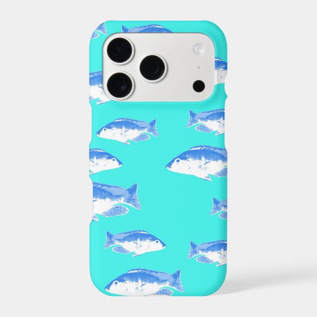 Blue fish on turquoise (Back)