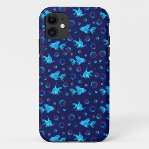 blue fish pattern Case-Mate iPhone case
