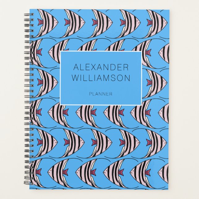 Blue fish pattern planner (Front)
