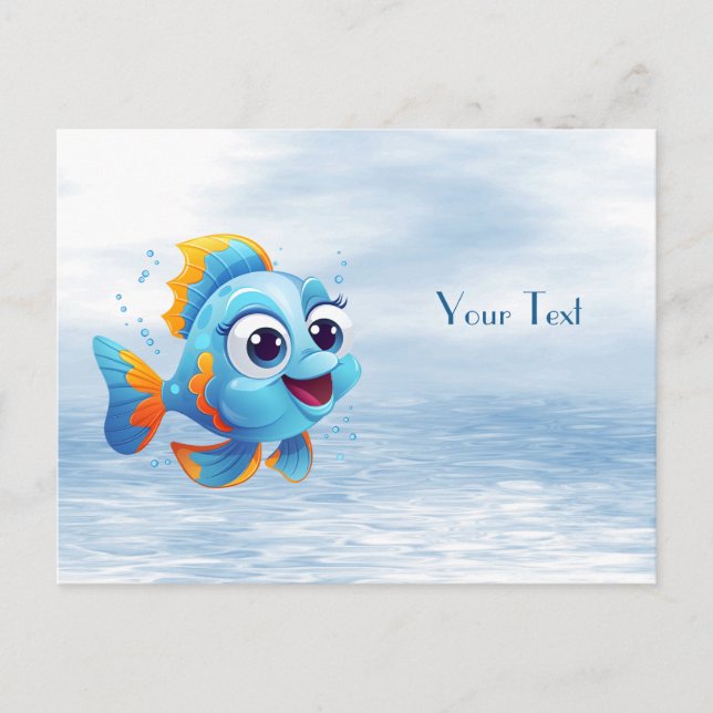 Blue Fish Postcard (Front)