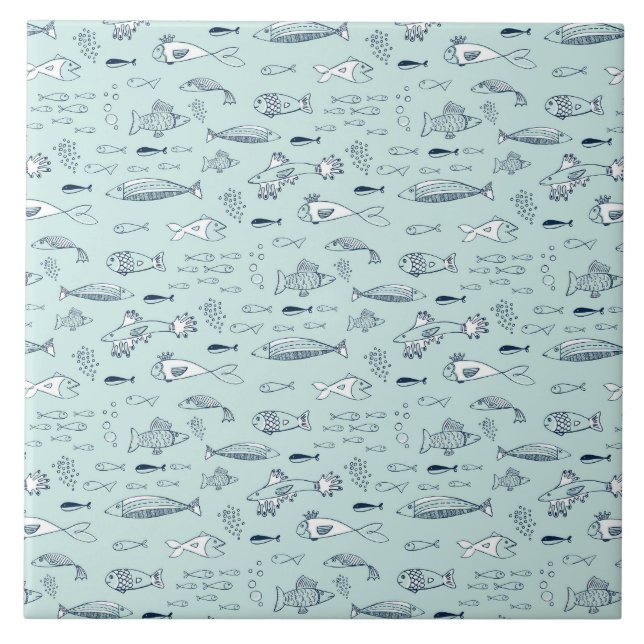Blue Fish Tile (Front)