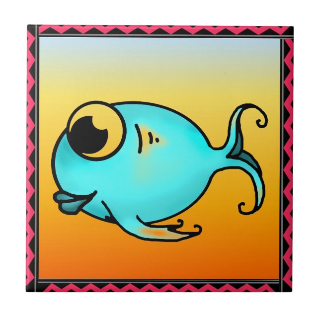 Blue Fish Tile (Front)