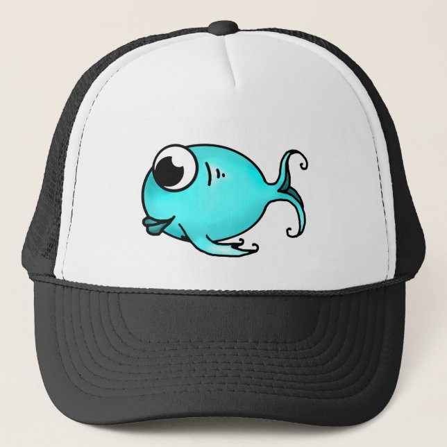 Blue Fish Trucker Hat (Front)
