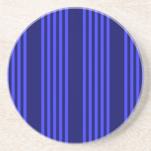 Blue five stripes pattern coaster