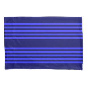 Blue five stripes pattern pillowcase