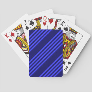 Blue five stripes pattern playing cards