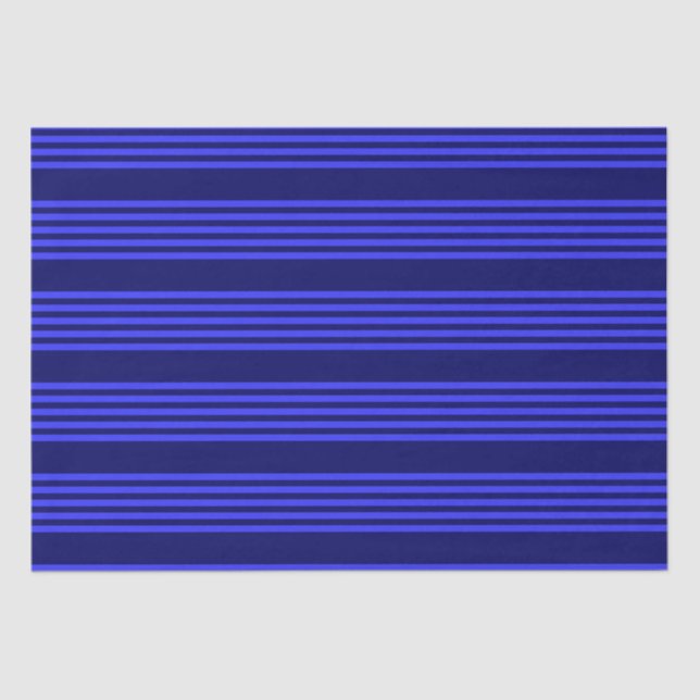 Blue five stripes pattern tissue paper (Front)