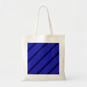 Blue five stripes pattern tote bag