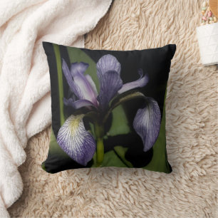 Blue Flag Iris Flower Cushion