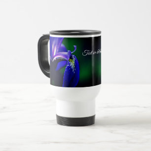 Blue Flag Iris Flower Personalized Travel Mug