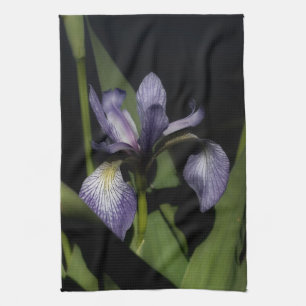 Blue Flag Iris Flower Tea Towel