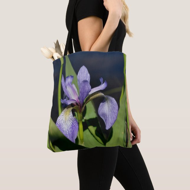 Blue Flag Iris Flower  Tote Bag (Close Up)
