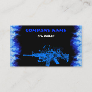 blue flame business card