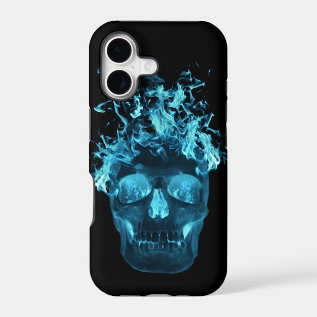 Blue Flame Skull iPhone 5G Case (Back)