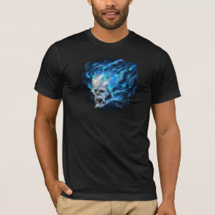 Blue flame skull T-Shirt