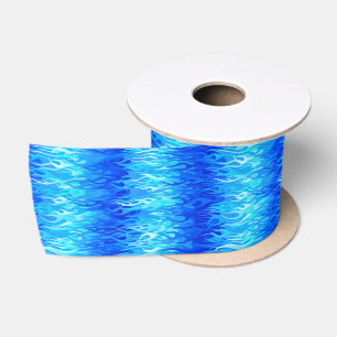 Blue Flames Pattern – Hot Rod Satin Ribbon