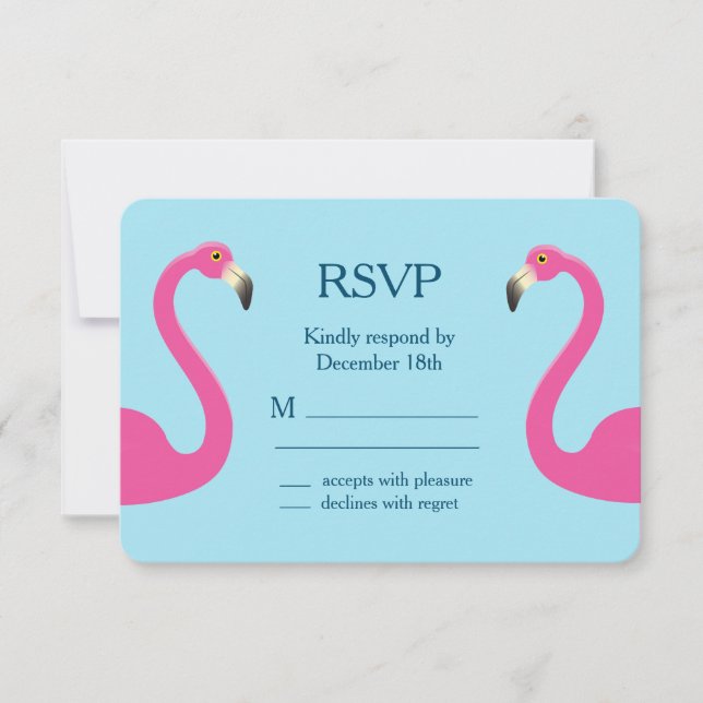 Blue Flamingo Beach RSVP (Front)