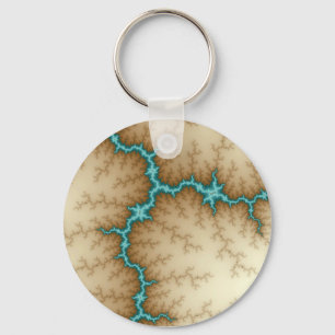 Blue Flash - Fractal Key Ring
