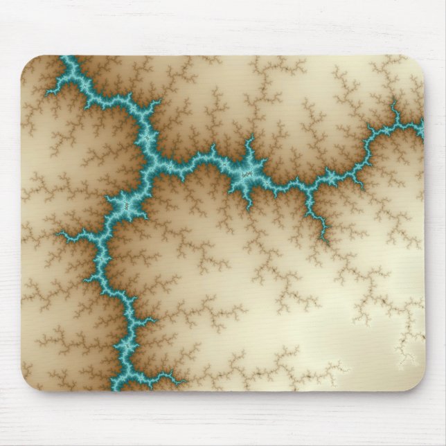 Blue Flash - Fractal Mousepad (Front)