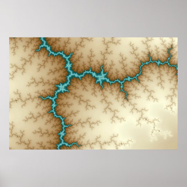 Blue Flash - Fractal Poster (Front)