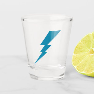 Blue Flash Lightning Bolt Shot Glass