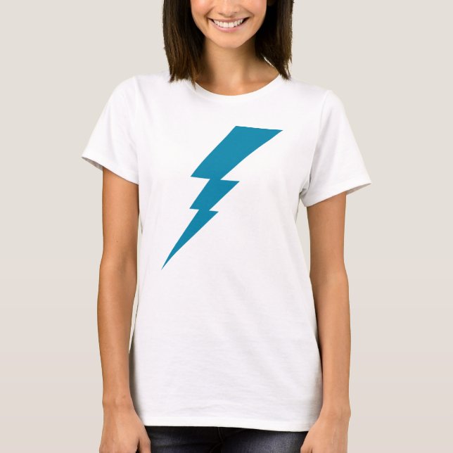 Blue Flash Lightning Bolt T-Shirt (Front)