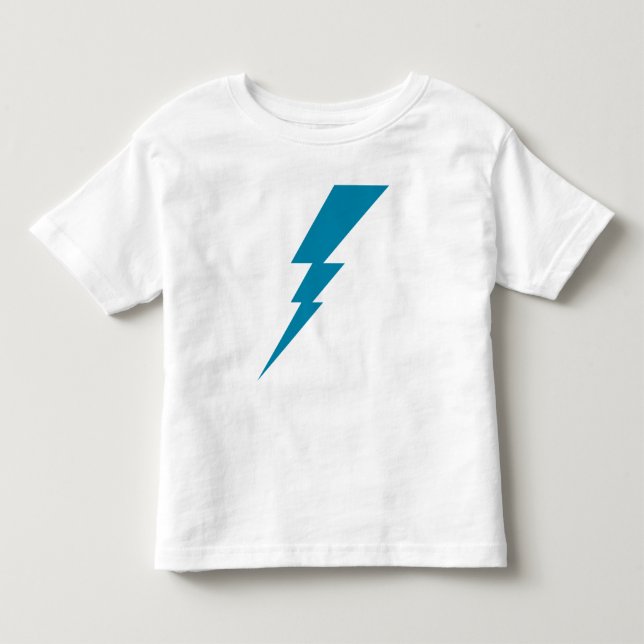 Blue Flash Lightning Bolt Toddler T-Shirt (Front)