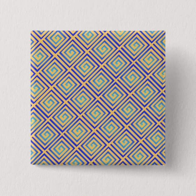 blue flashes 15 cm square badge (Front)