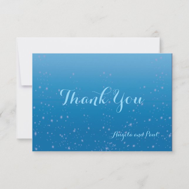Blue Flat Simple Thank You Card All Purpose (Front)