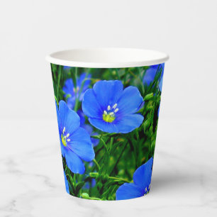 Blue Flax Linum Flowers-PAPER CUPS
