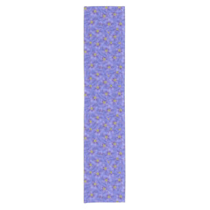 Blue Flax Seamless Pattern Short Table Runner