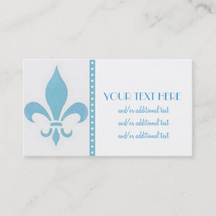 Blue Fleur De Lis Business Card