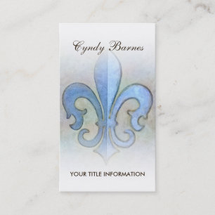Blue Fleur de Lis Business Card