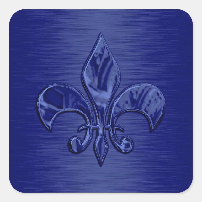 Blue Fleur de Lis Envelope Seal (Front)