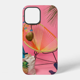 Blue flip-flop beside chair iPhone 12 case