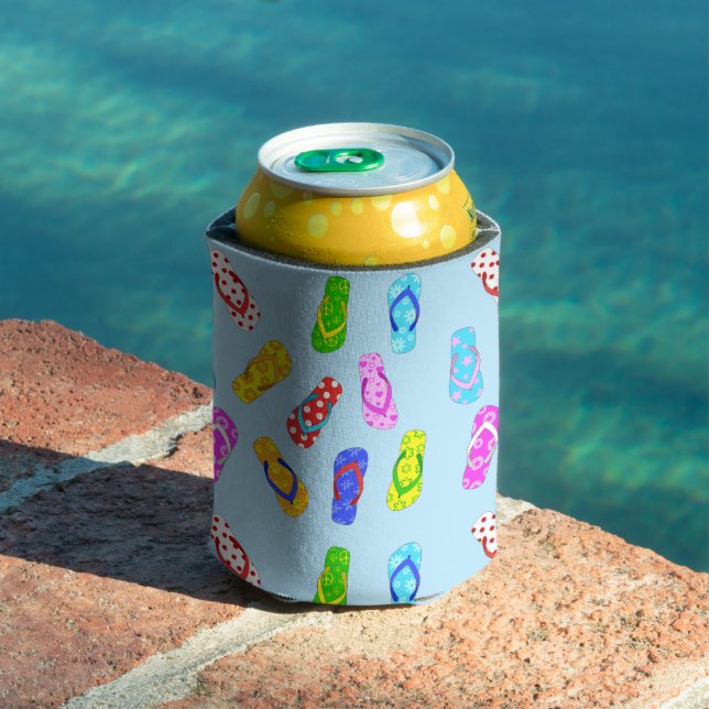 Blue Flip Flops Can Cooler (In Situ Pool)